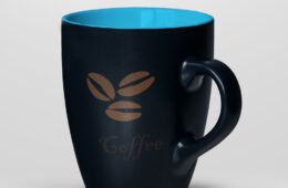 Black Printed Coffee Mug